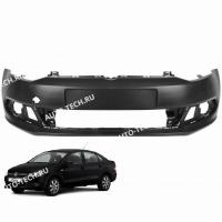 Бампер передний крашеный VOLKSWAGEN POLO (седан) 2010-2015 (LC9X - DEEP BLACK) Gamma GAMMA 6RU807221-LC9X