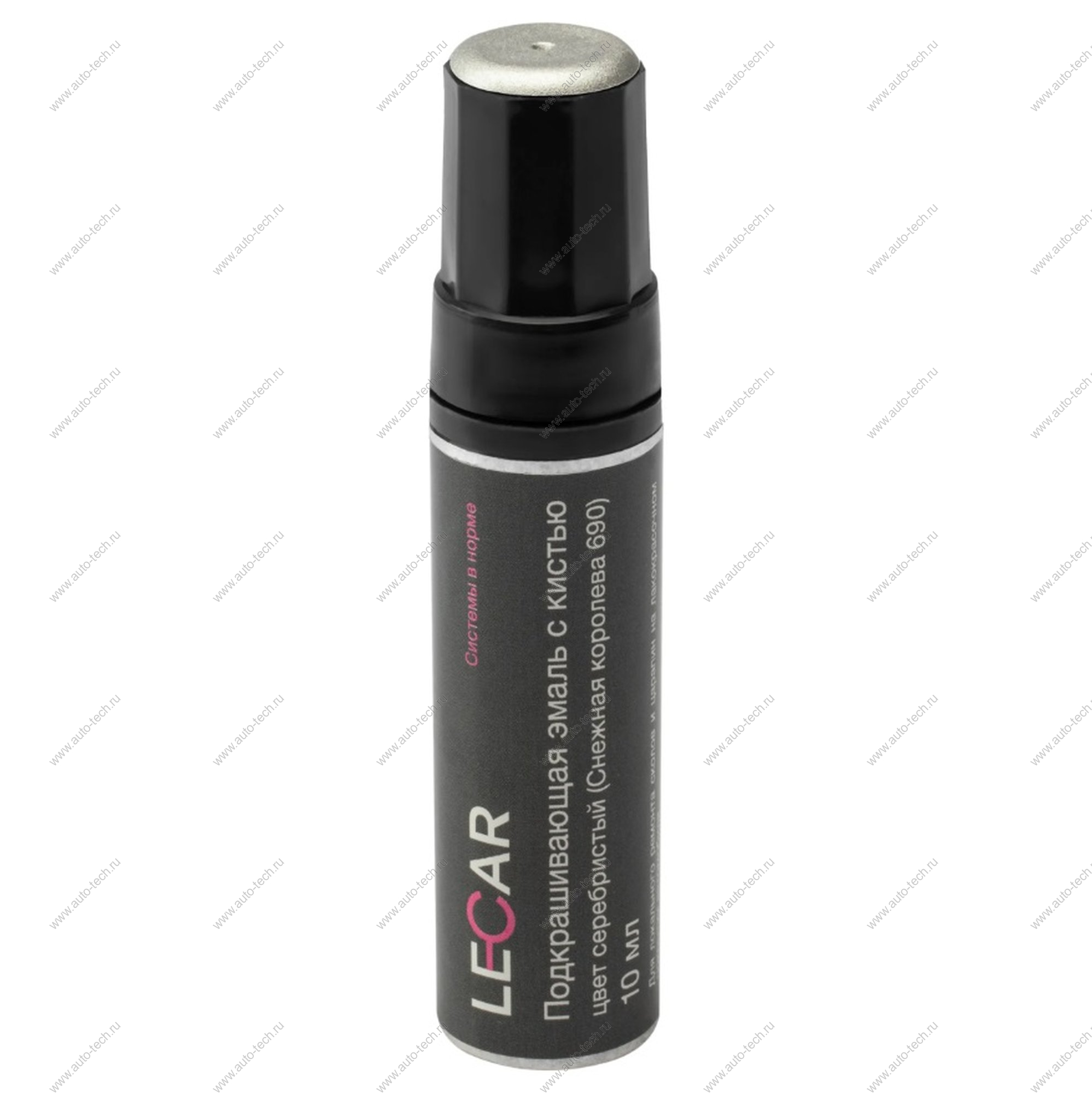 Подкрашивающая эмаль с кистью, цвет серебристый (Снежная королева 690), 10 мл. Lecar LECAR000121912