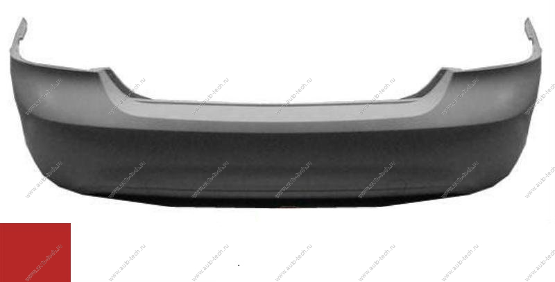 Бампер задний Ford Focus 2 седан крашеный Red Candy Metallic U6 Китай  FDFOC08-640-U6