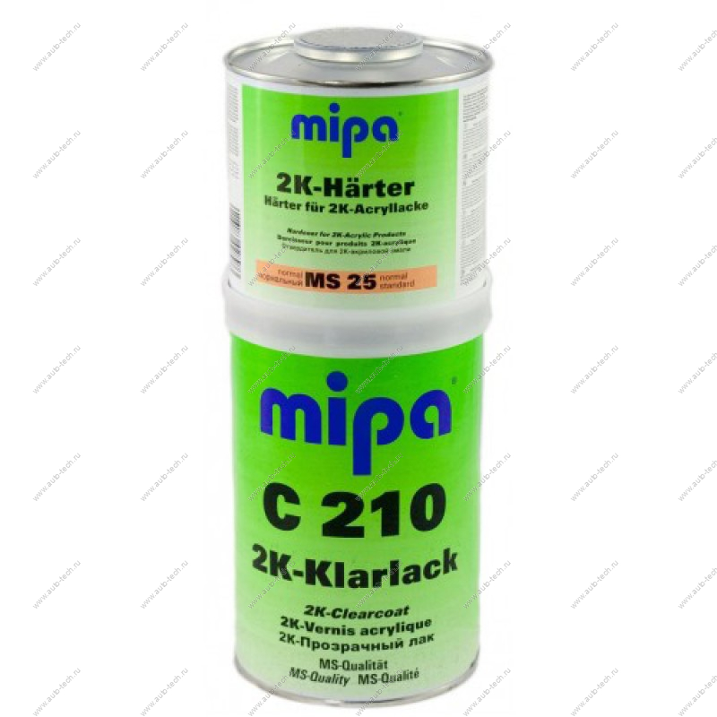 MIPA Лак акриловый 2К C210-25 2:1 MS Clearcoat 1л+отвер normal 2К MS25. 0,5 л Mipa 237400000