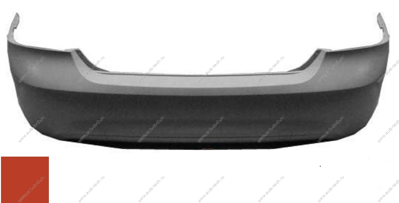 Бампер задний Ford Focus 2 седан крашеный Ruby Red Metallic RR Китай  FDFOC08-640-RR