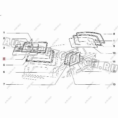 Стекло двери задка ВАЗ-2104 с эл/об КМК KMK GLass 21040-6303016-01