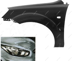 Крыло переднее левое KIA Rio крашеное Cерый металлик SAE Api  66311-4X000-SAE