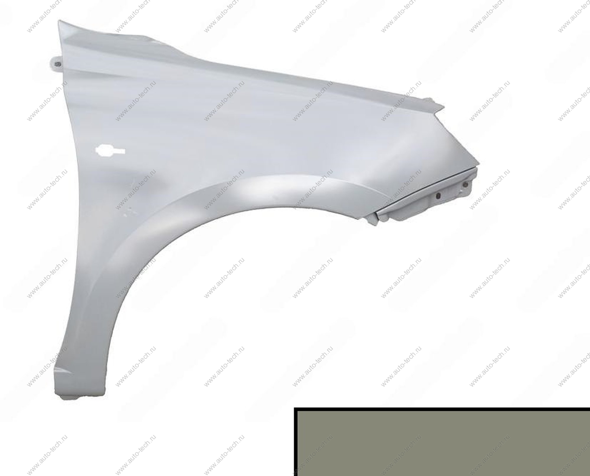Крыло переднее правое (FL) LADA GRANTA 2018- крашеное в цвет 618 Техно (серебристо-серый) с отв. п/повт. АвтоВАЗ LADA 8450104272-618