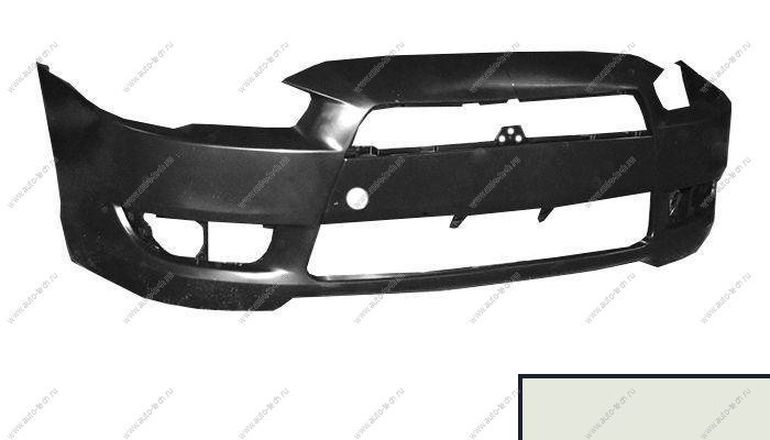 Бампер передний крашеный MITSUBISHI LANCER 10 под ПТФ 2008- W37 - FROST WHITE TYG TYG 6400B916WA-W37