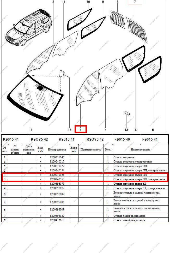 Стекло двери переднее левое бесцвет RENAULT Logan/Рено Логан 8200211928 (AGC) Lada AGC 4036898