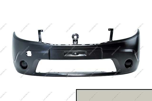 Бампер передний RENAULT Sandero крашеный БЕЗ ПТФ Gris Basalte KNM серый базальт 2008-2013 API  620226092R-KNM