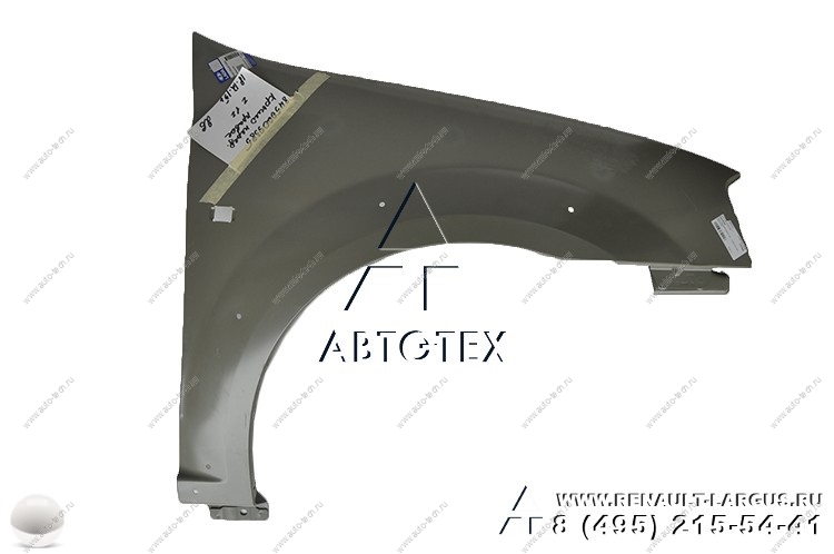 Крыло LADA Largus Cross переднее правое крашеное 691 Платина (Серебристый) Lada LADA 8450009385-691Cross
