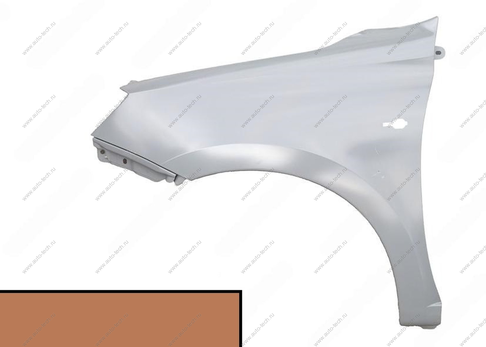 Крыло переднее левое (FL) LADA GRANTA 2018- крашеное в цвет 790 Кориандр (золотисто-коричневый) без отв. п/пов. АвтоВАЗ LADA 8450104277-790