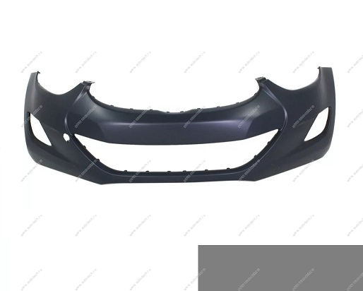 Бампер передний Hyundai Elantra крашеный под ПТФ (NKA - Black Noir Pearl) 2011- Китай CHINA 865113X000-NKA