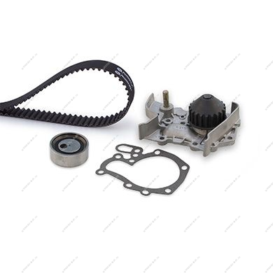 Ремень ГРМ + ролик(22*D55) с водяным насосом PowerGrip® Kit для двигателя K7M 8кл 84л/с RENAULT Logan до 2010г. Gates Gates KP25473XS