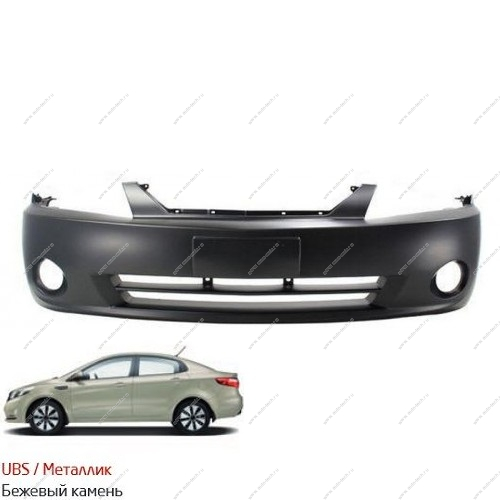 Бампер передний KIA Spectra крашеный Бежевый металлик UBS c 02-  0K2NA50030XX--UBS