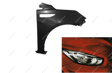 Крыло переднее правое KIA Rio крашеное Красный гранат перламутр TDY Api  66321-4X000-TDY