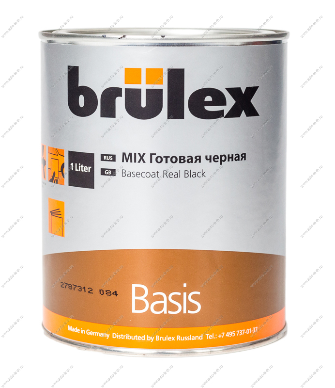 Краска Готовая черная Basis 1л BRULEX BRULEX 2049555