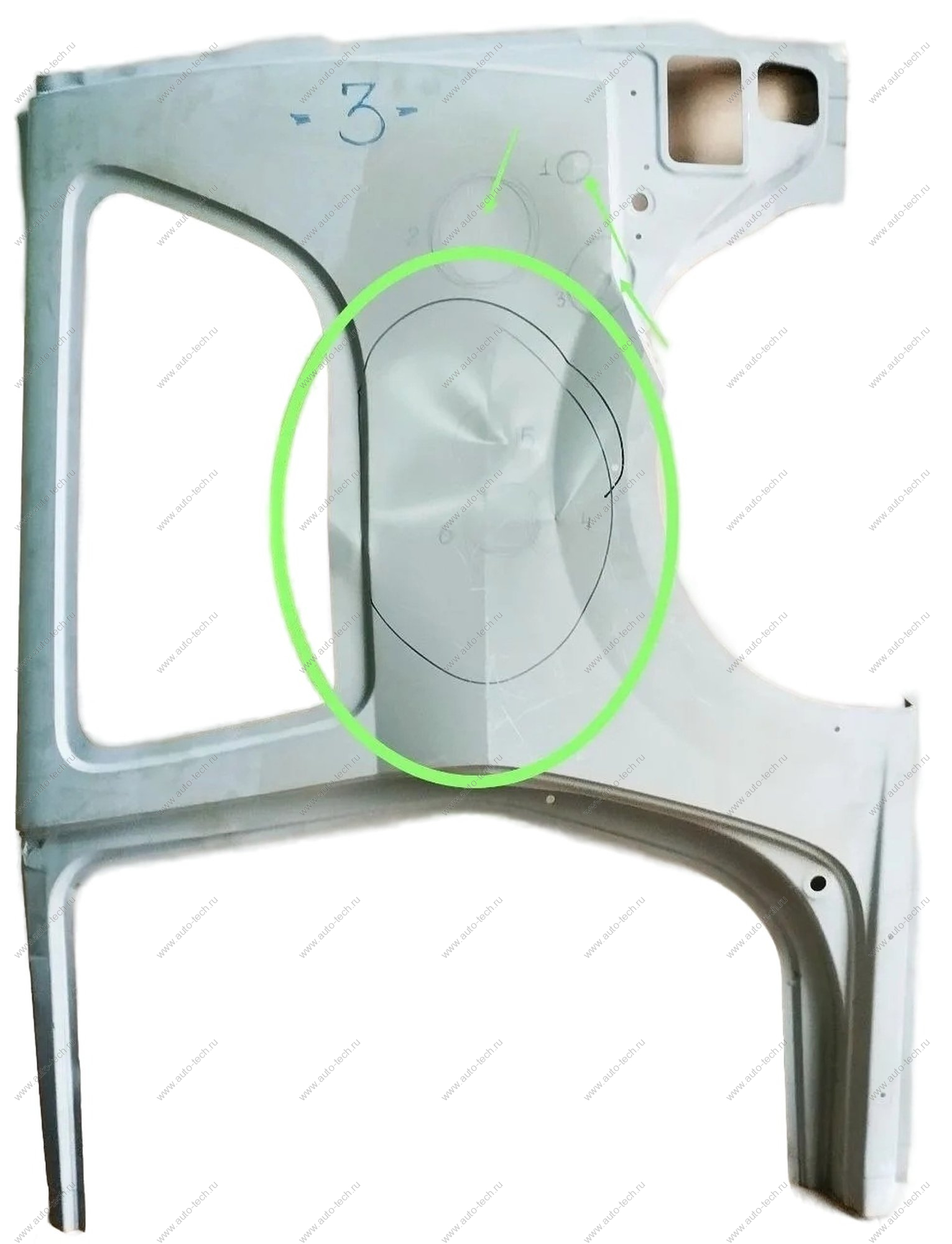 Боковина новая LADA Largus Cross задняя левая (заднее крыло + порог) (катафорезный грунт) Lada LADA 8450090400