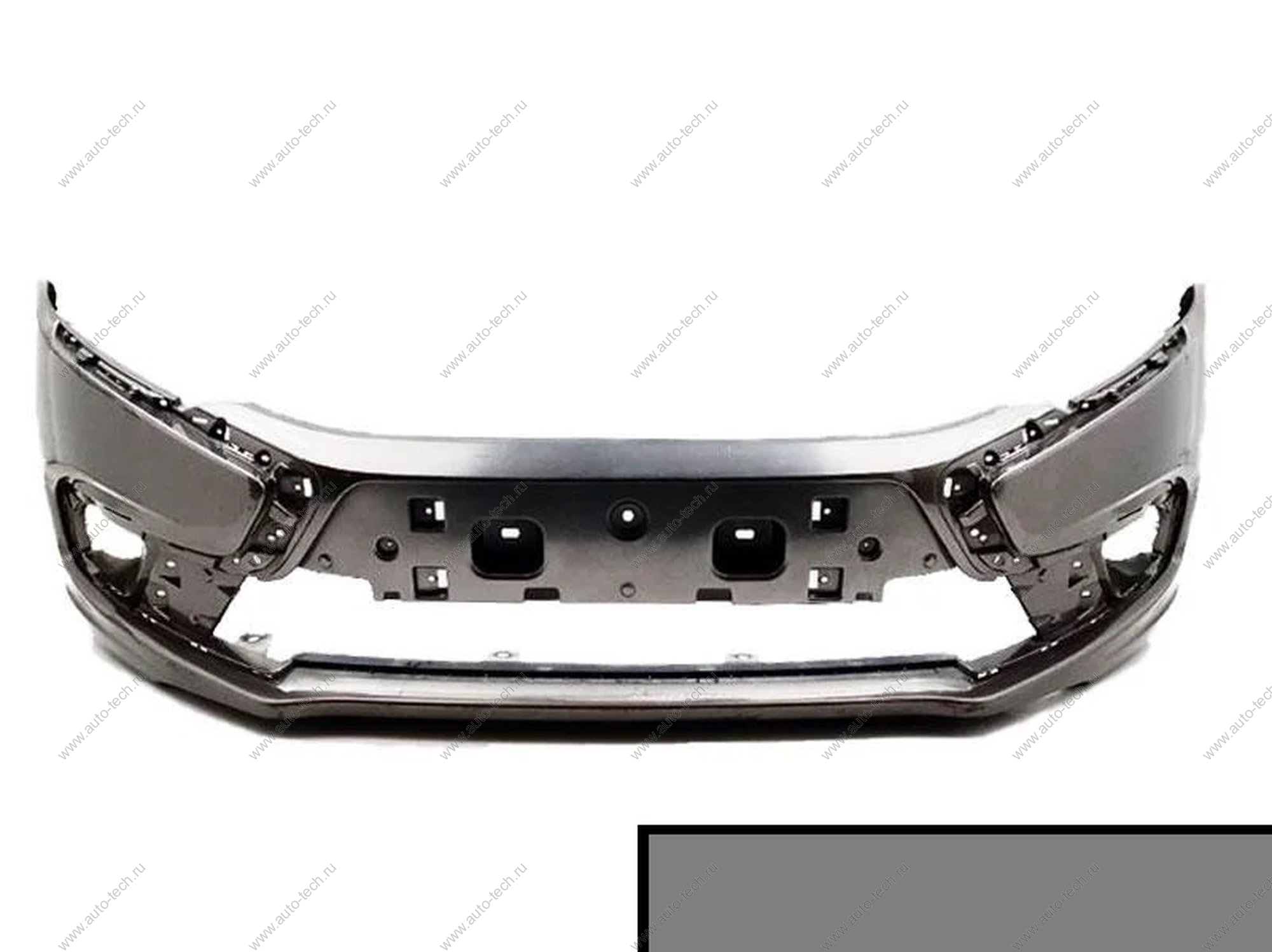 Бампер передний (FL) LADA GRANTA 2018- крашеный в цвет 619 Булат (серебристо-серый) АвтоВАЗ LADA 8450103785-619