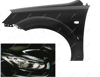 Крыло переднее левое KIA Rio крашеное Черный перламутр MZH Api  66311-4X000-MZH