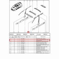 Панель стойки проема ветрового стекла LADA Largus/Лада Ларгус внутренняя левая Renault RENAULT 6001546768