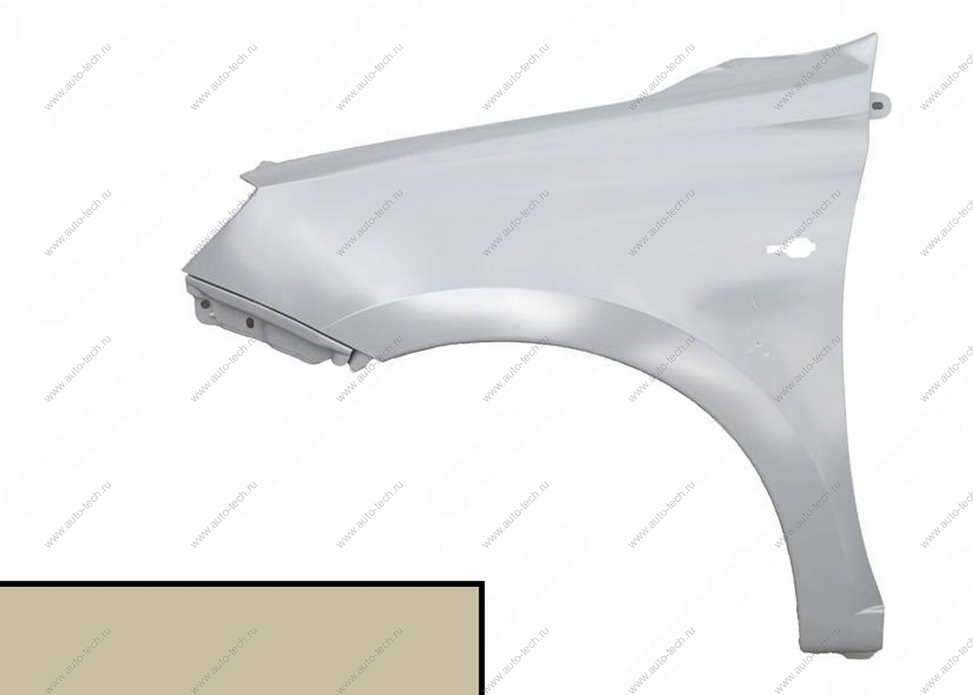 Крыло переднее левое (FL) LADA GRANTA 2018- крашеное в цвет 618 Техно (серебристо-серый) без отв. п/пов. АвтоВАЗ LADA 8450104277-618