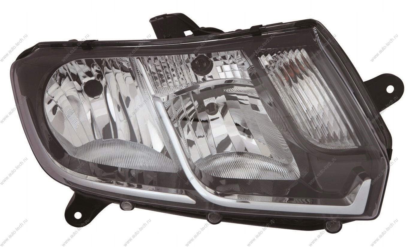 Фара левая 2 линзы RENAULT Logan 2014- лампа H7 ALRU 676512.127/260609450R Renault RENAULT 260607796R