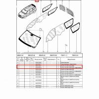 Стекло двери переднее правое RENAULT Logan/Рено Логан бесц. 6001546700 КМК