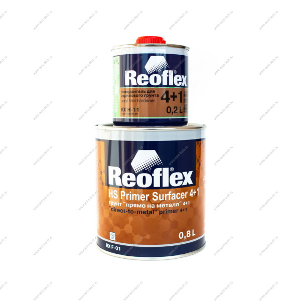 Грунт REOFLEX 2К (4+1) (Acryl Filler) красный (0,8л+0,2л) REOFLEX RX F-06/800/39741