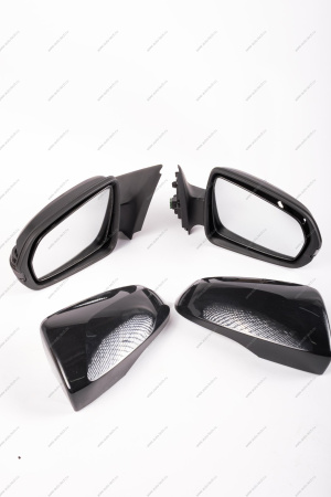 Зеркало LADA Vesta левое+ правое в сборе с накладкой под покраску электропривод , обогрев с повторит поворота в стиле Лексус (тонирован) к-т MIRR MIRR 8450008044+8450030954-тон
