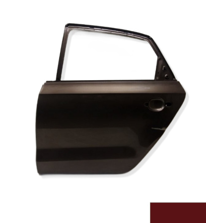 Дверь задняя левая крашеная VW POLO (седан) 2010-2020 (2K - WILD CHERRY) Китай CHINA 6RU833055D-2K