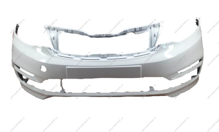 Бампер передний крашеный KIA RIO (под ПТФ) 2015-2017 PGU - WHITE CRYSTAL Россия Россия 865114Y500-PGU
