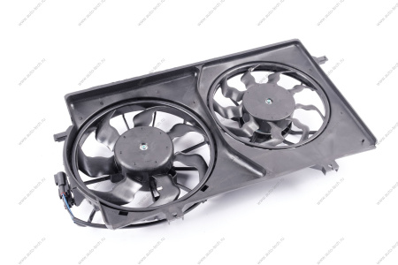 Электровентилятор охлаждения для а/м L-A 2170 с конд Halla с кожухом, 2 вент Gamma GAMMA GMEMR-19135