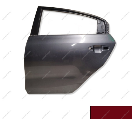 Дверь задняя левая крашеная KIA RIO седан 2017- (PR2/R4R - FIERY RED) Китай CHINA 77003H0000-PR2/R4R