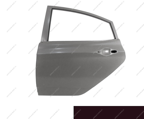 Дверь задняя левая крашеная HYUNDAI SOLARIS х/б 2010-2017 (PXA - PURPLE FANTASIA) Китай CHINA 770034L200-PXA