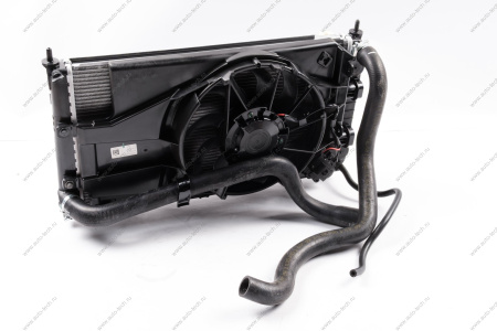 Радиатор охлаждения ВАЗ-2190 2015- + рад.конд. с 1 эл. вент.и патр. МКПП н/о в сборе Lada LADA 8450110797