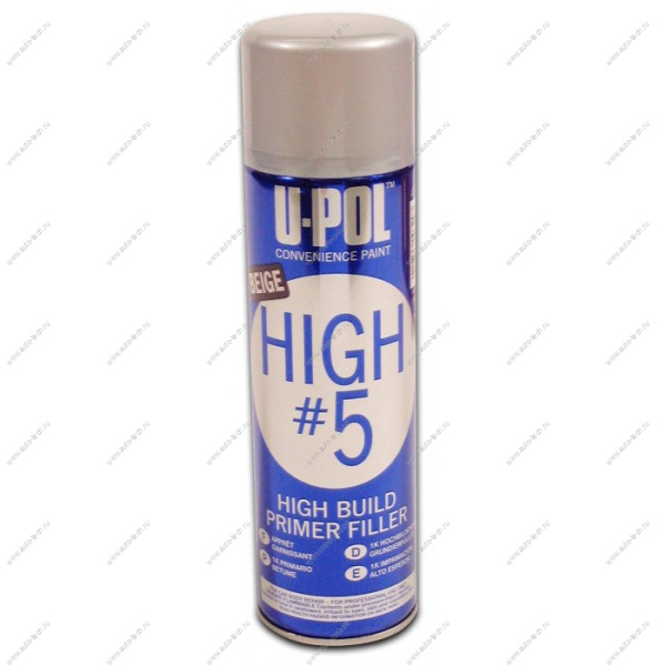 Грунт Аэрозольный толстослойный серый H 5450мл U-POL HIGHDG-AL U-pol HIGHG-AL