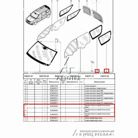 Стекло окна боковины Lada Largus/Лада Ларгус левое неподвижное 8200396086 бесцветное (AGC) Lada LADA 4026744