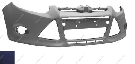 Бампер передний Ford Focus 3 крашеный Spirit Blue/Performance Blue L1 2010- Gamma  1719342-L1