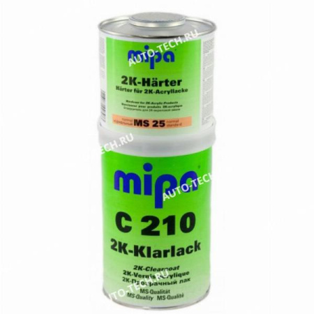 MIPA Лак акриловый 2К C210-25 2:1 MS Clearcoat 1л+отвер normal 2К MS25. 0,5 л Mipa 237400000