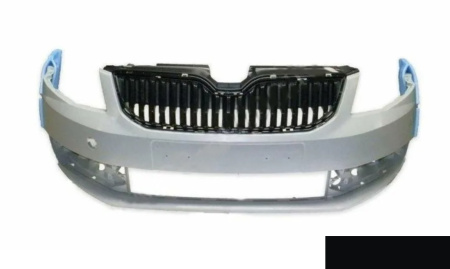 Бампер передний крашеный SKODA OCTAVIA A7 (с отв. под омыв.) (9910 - BLACK MAGIC) TYG TYG 5EU807217-9910