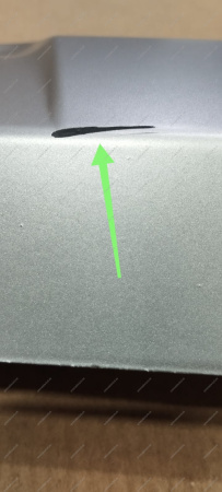 РОЗНИЦУ Накладка новая LARGUS Cross/LARGUS Cross FL заднего бампера центральная (цвет серебристый) ( Царапина ) Lada LADA 8450009372