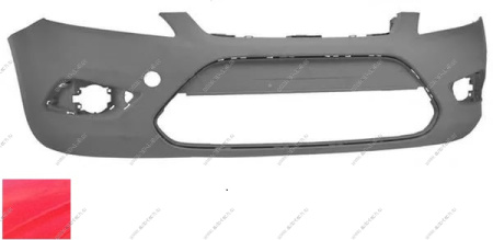 Бампер передний Ford Focus 2 седан крашеный Race Red PQ Gama  1521127-PQ