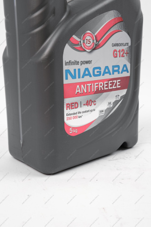 Жидкость охлаждающая Антифриз Ниагара G12+ (карбоксилатный)(красный) 5 кг Niagara 001001001011