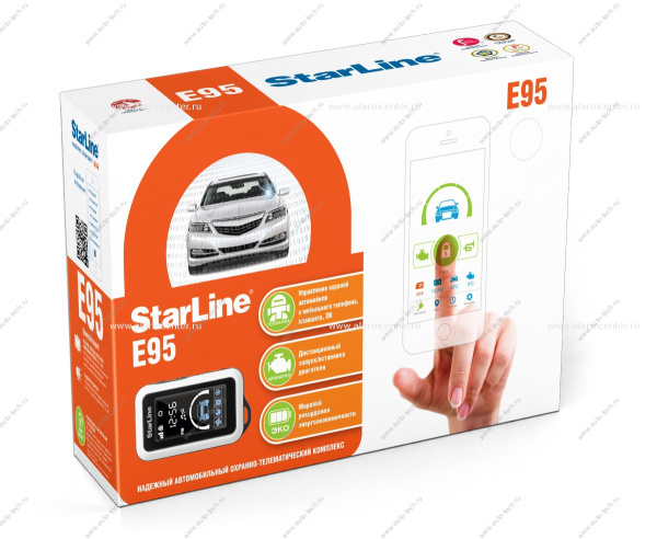 Охранная система c обратной связью и дистанционным запуском STARLINE E95 BT 2CAN+2LIN STARLINE STARLINE E95 BT 2CAN+2LIN