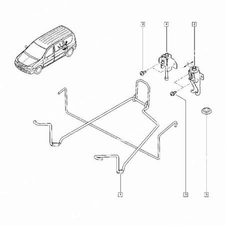 Корзина крепление запасного колеса б/у LADA Largus Renault RENAULT 849804260R-1