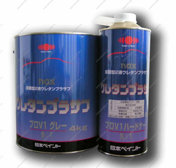 NIPPON PAINT Грунт-выравниватель серый 5+1 4л+отв.0,8 NIPPON PAINT LU9578