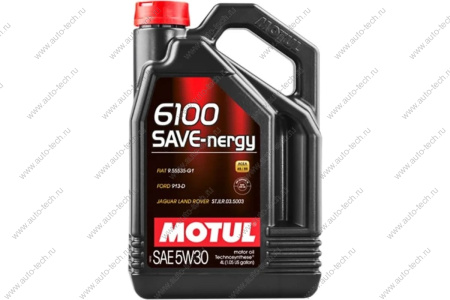 MOTUL 6100 SAVE-NERGY 5W30 4л A5/B5,913D,JAGUAR LAND ROVER Масло моторное MOTUL 112128