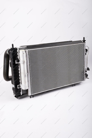 Радиатор охлаждения ВАЗ-2190/Datsun с 2015- + рад.конд.с эл.вент. и патрубками АКПП в сборе нов.обр. Lada LADA 21901130000814