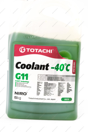 Жидкость охлаждающая низкозамерзающая TOTACHI NIRO COOLANT Green -40C G11 5кг Totachi 43205