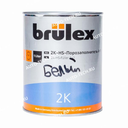 Грунт Порозаполнитель 2K-HS 4+1 (белый) 1л BRULEX BRULEX 928513126