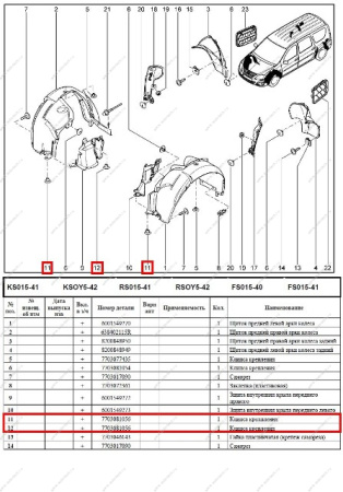 Пистон LADA Largus/Лада Ларгус крепления обшивки багажника 10шт. К-Т ASAM-SA ASAM-SA 30885