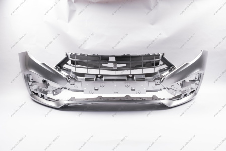 Бампер передний без отверстий под датчики системы парковки в цвет 691 Платина (Серебристый) LADA Vesta FL Lada LADA 8450040054-691